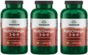 Swanson MultiOmega 3-6-9 - Non-GMO Aceite de Flax, Aceite de Borage, 'ciente' Cápsulas de Aceite de Pesca - Ácidos grasos esenciales Apoyo a la Salud Cardiovascular' Salud cerebral - (220 Softgels, 2400 mg Servir) 3 Botellas