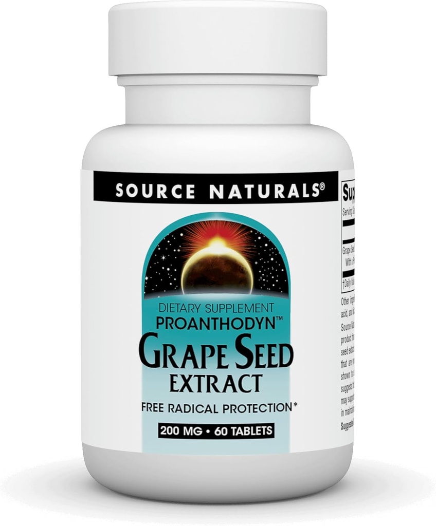 Fuente Naturals Proanthodyn Grape Seed Extract, Free Radical Protection* - 200 mg - 60 Tablets