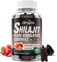 Shilajit Gummies for Men & Women, 1000MG Shilajit Supplement with 85+ Trace Minerals " Fulvic Acid for Energy, Immunity, Sugar-Free, Strawberry-60 Count