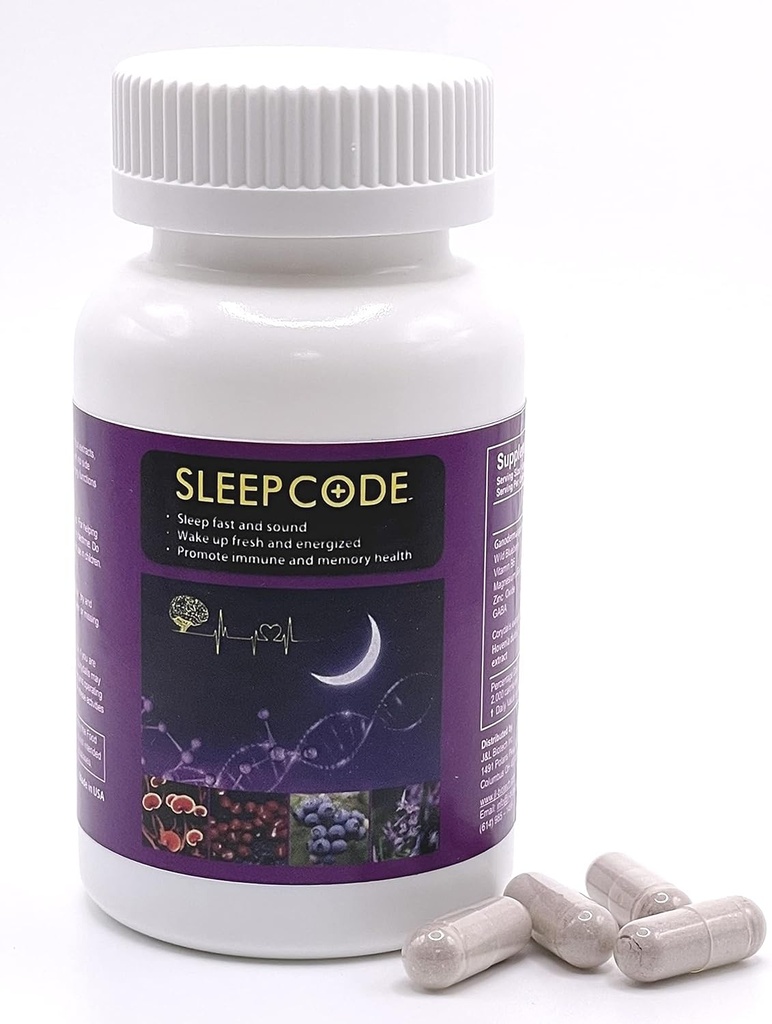 SLEEPCODE JULL Suplemento natural para el sueño rápido y relajado (60 cápsulas)-L8