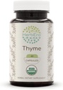 Tume 60 cápsulas, 800 mg, USDA Organic Thyme (Thymus Vulgaris) Leaf seco (60 cápsulas)