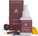 Apothékary Wine Down, Natural Sleep and Relaxation Support, Alcohol-Free Red Wine-Inspired Herbal Liquid Drops, Consists of Blue Vervain, Tart Cherry, and California Poppy, 1 oz, 30 Servings