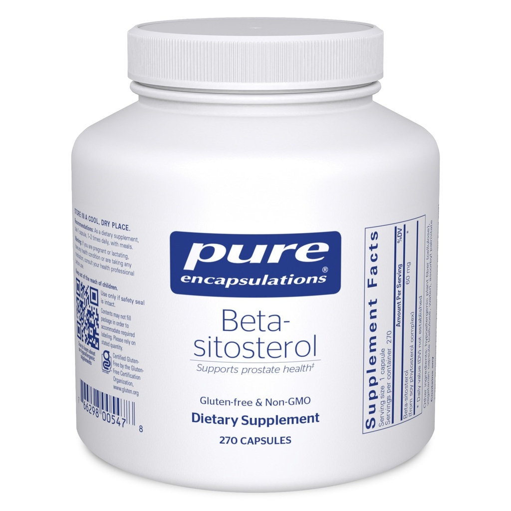 Pure Encapsulations Beta-Sitosterol ← Suplemento para Flujo urinario y salud*  270 Capsules