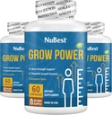 NuBest Grow Power - Suplemento de calcio - Suplemento de magnesio con vitamina D3, B6, Zinc, fósforo y multivitamínico para huesos fuertes, salud general para la edad 10+  Pack 3