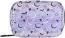 Pill Box Purple Bat Moon 7 días Pill caja de viaje Pill Organizer Bolsa con cremallera Portable semanal Vitamina Medicina Suplemento Holder bolsa de bolsa