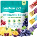 Venture Pal Sugar Free Electrolyte Powder Packets - Liquid Daily IV Drink Mix for Rapid Hydration " Party Recovery TEN 5 Vitaminas " 7 Electrolytes permanentes Keto Friendly ← Non-GMO Silencio Certified Vegan tención 16 Sticks