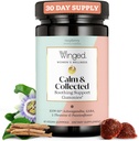 Ganado Wellness Calm " Coleccionado, Stress Relief Gummies - Stress Support Suplemento con KSM-66 Ashwagandha, L-Theanine, GABA " Passionflower - Gummy sin gluten - Raspberry, 42 conde