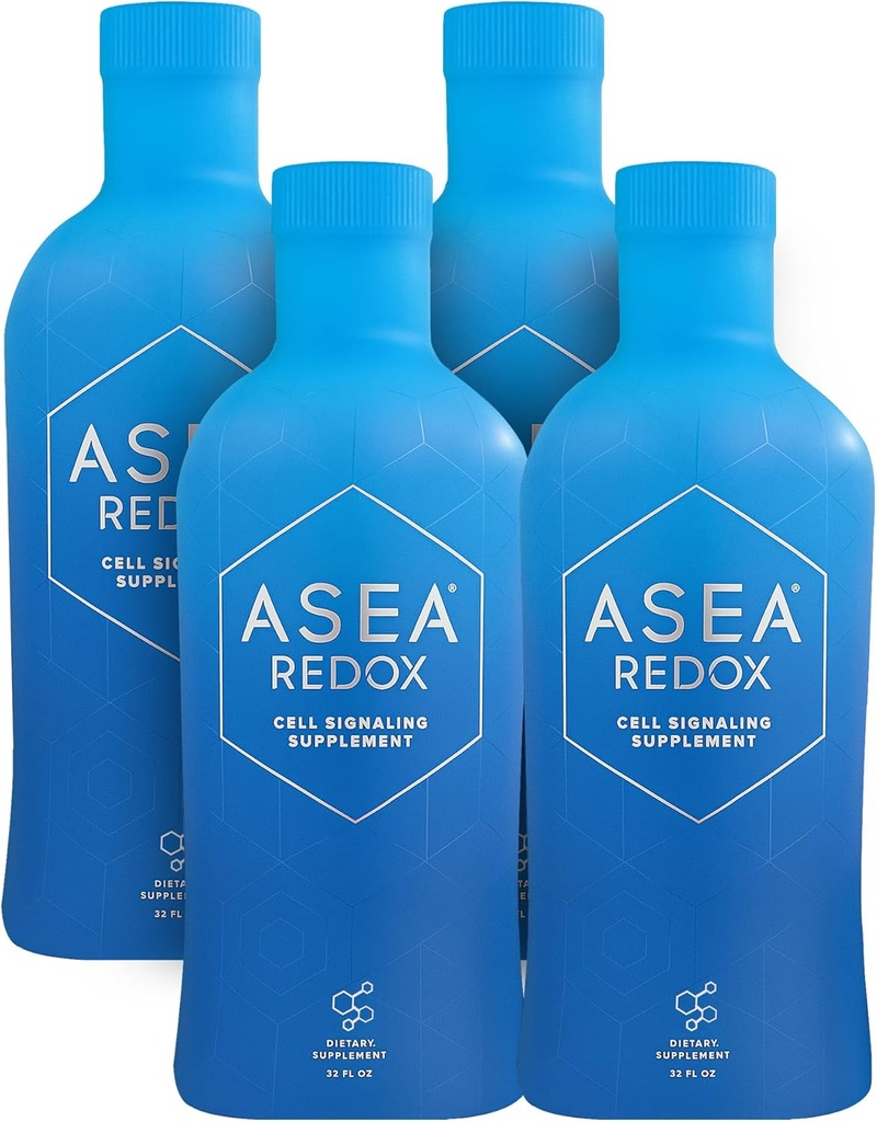 ASEA - Asea Redox - Molecules Redox para Salud Celular y Comunicación - Soporta Immune, Brain, Heart & Hormonal Function - 4Pack