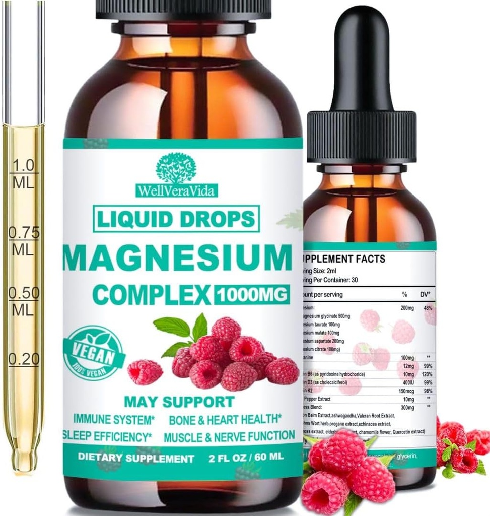 Cortisol Detox for Women & Men w. Super Calm 16-in-1 Magnesium, Theanine, Ashwagandha, St Johns Wort, Lemon Balm, Cortisol Wellness Liquid Drops for Balanced Cortisol, Harmone Balanced & Relax