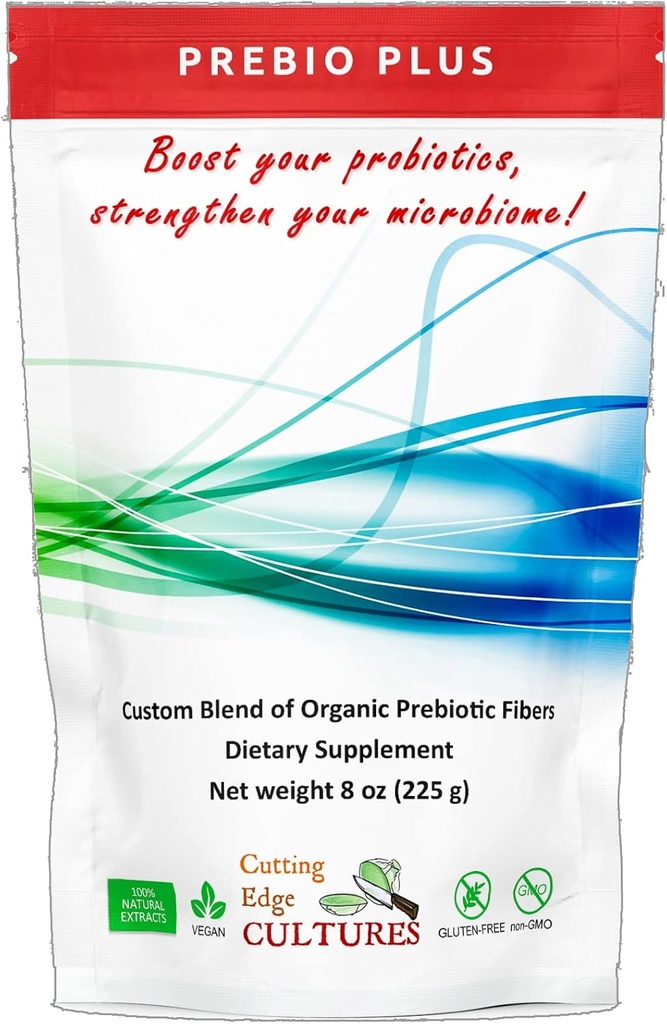 Prebio Plus Prebiótico Fibra Powder Best Custom Blend of Organic Prebiotic Fibers Suplemento dietético 8 oz