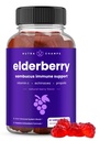 NutraChamps Gummies de arándano con vitamina C, Propolis &amp; Echinacea - Sistema inmunológico Soporte vitaminas para adultos y niños - Max Strength 200mg Sambucus Antioxidante