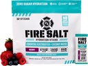 Fire Science Fire Salt Hydration Sticks, Electrolytes & Coconut Water, Hydration Drink Mix with Magnesium, Potassium & Sodium, Zero Sugar, Single Serve On The Go Packs, Berry Flavor, 32 Cuenta