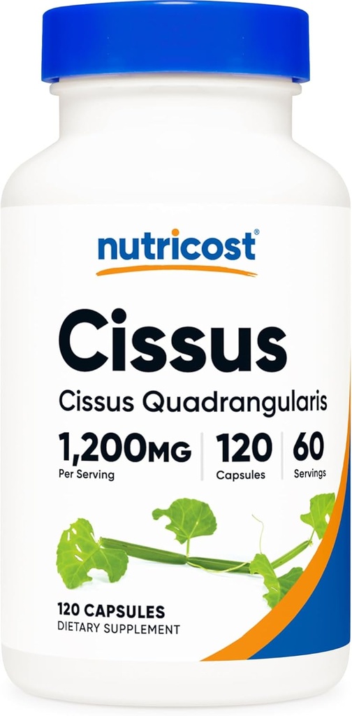 Nutricost Cissus Quadrangularis (1200mg) 120 Capsules - 60 Servings, Gluten Free, Non-GMO, y Vegetarian Amistad