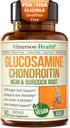 Vegan Glucosamine Chondroitin MSM - 100% Vegan Joint Support Supplement for Women & Men with Burdock and Glucosamine Sulfate 1500 mg. Utilizado para el cartílago y la salud conjunta y flexibilidad - 90 cápsulas