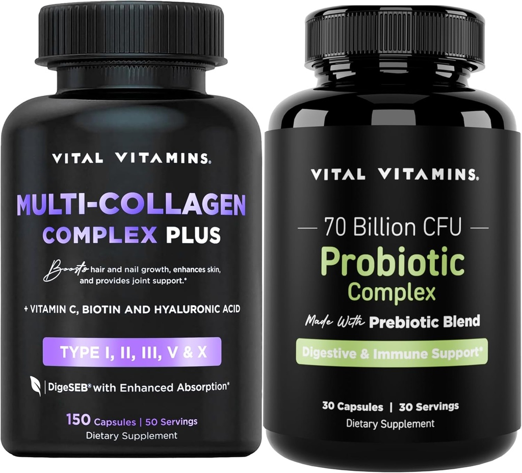 Vital Vitaminas Complejo Multi Collagen Plus cápsulas + Complejo Probiótico