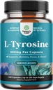 Forma gratuita L Tyrosine 1000mg Por Serving - Suplemento de alta resistencia L-Tyrosina para la energía y el apoyo en foco - Suplemento Nootrópico de Aminoácidos para la atención en foco y la cognición (240 conteo)