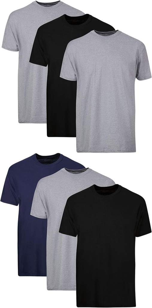 Embalajes de Hanes, Cottón Suave, Mejores camisetas para Hombres, Mochilas Blancas/Black/Asstd