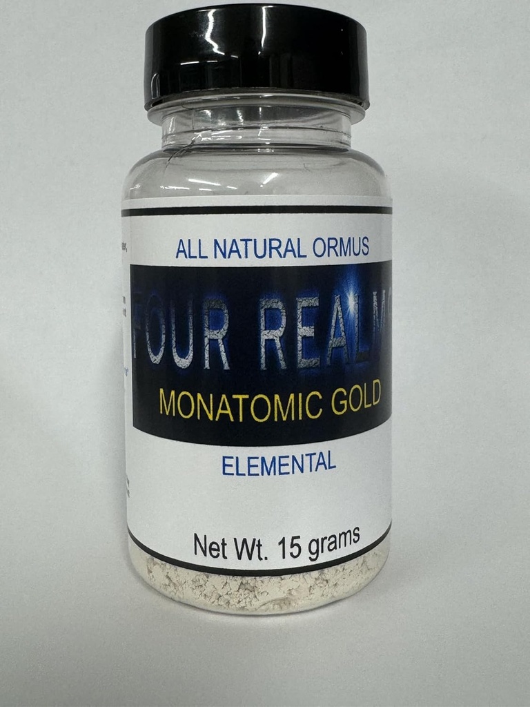 Cuatro Reinos Monotómico de Oro Monoatomic Elixir 15 Gramos - Ormus - Orme, Colloidal - Zero Salt o Fillers