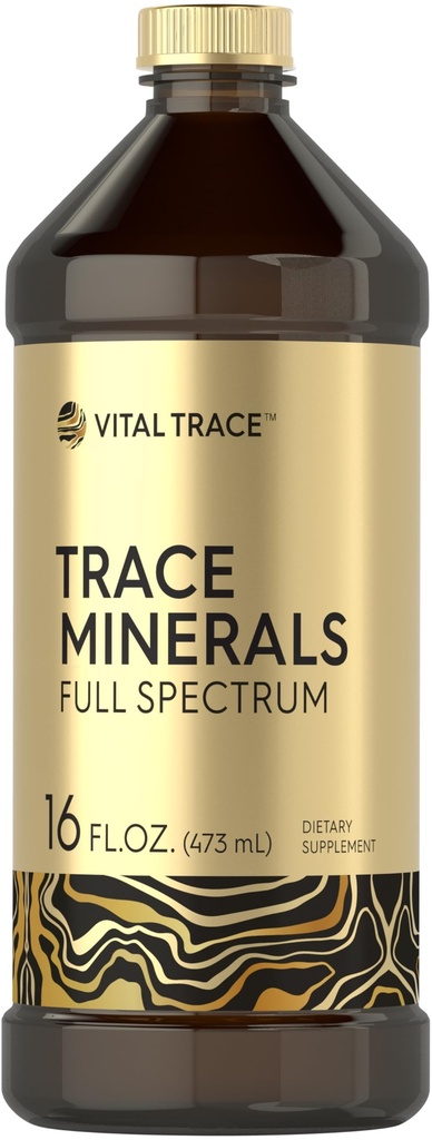 Carlyle Trace Minerals Suplemento TEN 16 fl oz TEN Full Spectrum with Magnesium TEN Liquid Complex with Sulfate, Lithium, and Boron ANTE Vegetarian. No GMO &amp; Gluten Free ← por Vital Trace