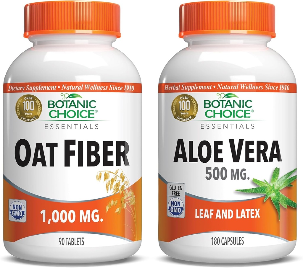 Botanic Choice - Oat & Aloe Vera: Fibra dietética y suplemento de salud digestivo