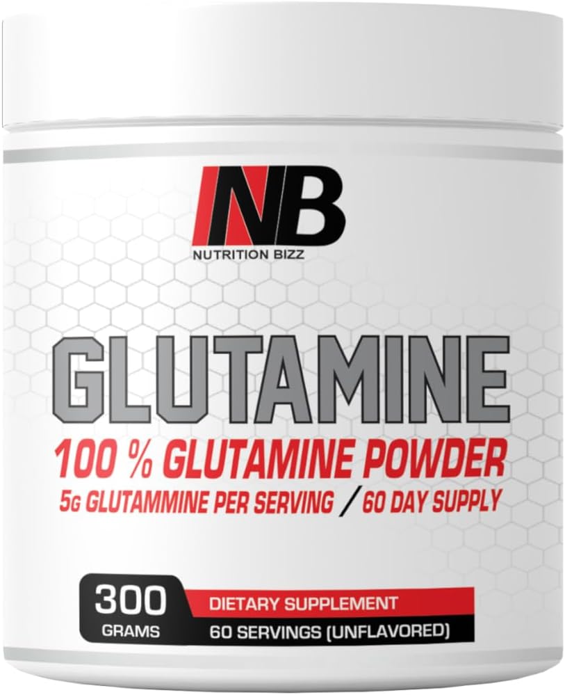Glutamine Powder 300 Grams Desflavored 60 Days Supply 5 Gramos L-Glutamina por servicio