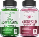 Ashwagandha & Magnesium Gummies para mejorar el sueño y reforzar las funciones del cuerpo. Ashwagandha Boosts Mood & Energy - Magnesium Ayuda a recuperar músculos ' Reslieves Cramps - Vegan