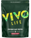Vida de Vivo Realizar Polvo de Proteína Planta - Pea & Hemp Protein Blend con BCAA (34,85 oz, Fresa y Vainilla)