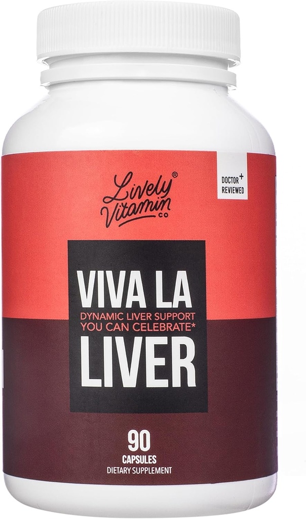 VITAMIN CO. Viva La Liver - Mejora de la función - Limpiador de hígado - Detox - Eliminar las toxinas & Waste - Función cerebral cognitiva - Soporte inmunológico - Claridad mental - 90 cápsulas