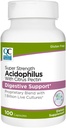Quality Choice Digestive Support Acidophilus with Citrus Pectin – 100 cápsulas – Daily Probiotic Formula with Citrus-Derived Fiber – Easy-to-Swallow Capsules