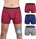 Ropa interior de incontinencia lavable para hombres Cotton Boxer Breves 100ml Absorbence Mens Leakproof Ropa interior