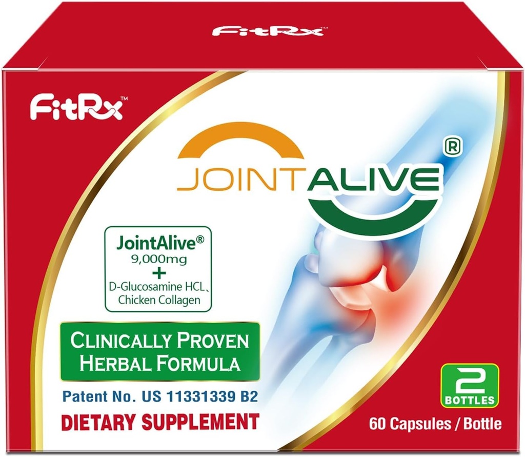 JointAlive Joint Support Supplements for Women ' Men, Glucosamine Chondroitin, Type II Collagen, Relief Joints Discomfort, Cartilage Repair, as Quickly as 7 Days, 60 Servings