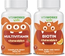 Niños multivitamin Chewables + Biotina 5000mcg Chewables Bundle