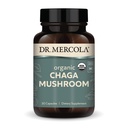 Dr. Mercola Organic Chaga Mushroom, 30 Servings (30 Tablets), Suplemento dietético, Apoyos Función sana de la inmunidad, No GMO, Certificado USDA Orgánico, NSF Contenido certificado