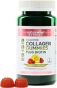 NatureWise Collagen Gummies - Colagen Gummies sin azúcar - Tipo 1 & 3 Peptides para Mujeres + Biotina, Vitamina C, E, Zinc for Hair Skin and Nails Support - 60 Conde[1-Month Supply]