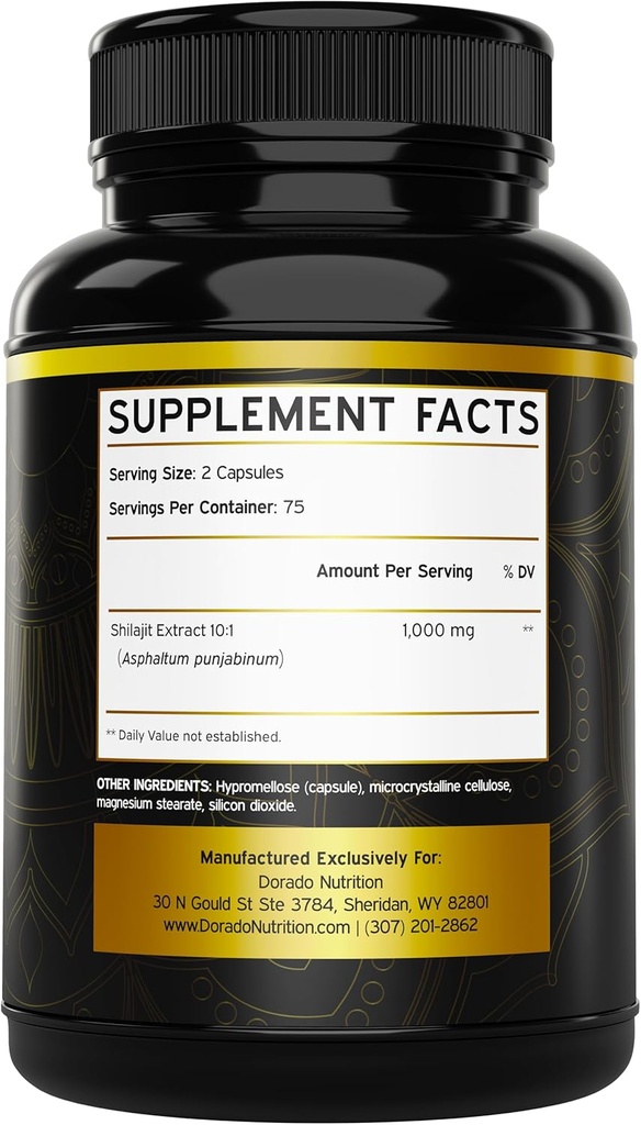 Shilajit Pure Himalayan Capsules 150 Conde - 10,000mg - Shilajit Suplemento, Shilajit for Men ' Women with Naturally Occuring Fulvic Acid - Himalayan Shilajit Capsules Dietary Supplement