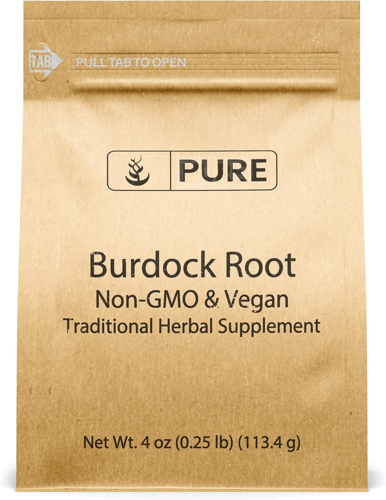Puro Ingredientes originales Burdock Root Extract (4 oz) Lab-Verified, Non-GMO
