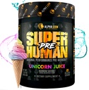 ALPHA LION Superhuman Pre Workout Powder, Beta Alanine, L-Taurine " Tri-Source Caffeine for Sustained Energy " Focus, Nitric Oxide " Citrulline for Pump (21 Servings, Unicorn Juice)