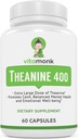 VitaMonk L Theanine 400mg Suplemento - L-Theanine 400mg sin rellenos artificiales - Extra Strength L Theanine Suplemento - Ltheanine 60 cápsulas