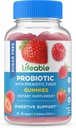 Probióticos gratuitos de azúcar con prebióticos Fiber – Gran Tasting Natural Flavor Gummy Suplemento – Keto Friendly Chewable – para Gut Health and Immune Support – para adultos, Hombre, Mujeres – 90 Gummies