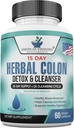 American Standard Supplements Colon Cleanse - 60 Veggie Capsules, 30 Servings – Herbal Blend con Psyllium Husk, Senna Leaves, Aloe Vera, Ginger, Cascara Sagrada & Más