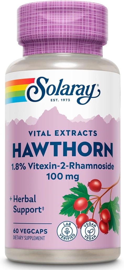 SOLARAY Hawthorn Extract 100mg ← 60 CT