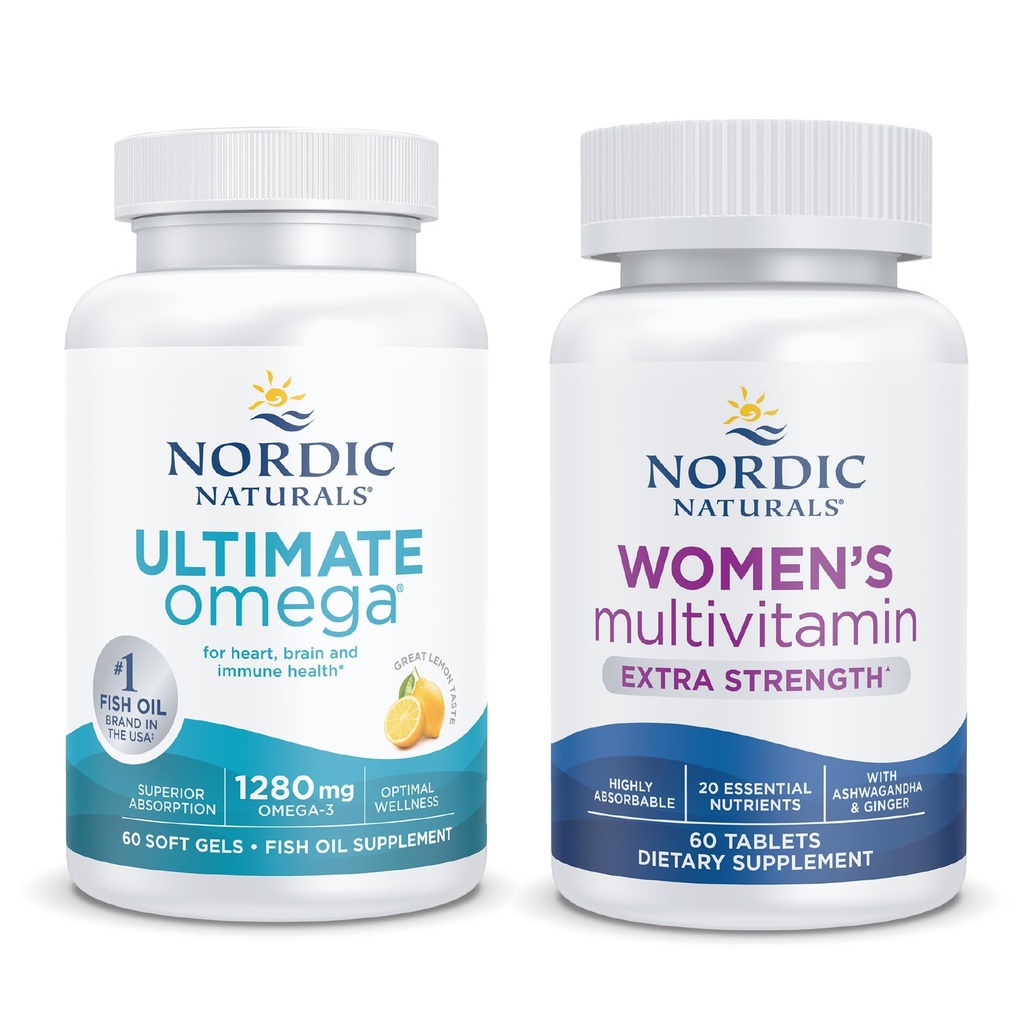 Nordic Naturals Starter Pack - Mujer Multivitamin Extra Strength, Ultimate Omega