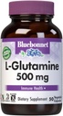 Bluebonnet Nutrition L-Glutamine 500mg, Supports Immune Function, Nitrogen Transporter, Soy & Gluten-Free, Non-GMO, Kosher Certified, Vegan, 50 Vegetable Capsules, Blanco, 50 Conde