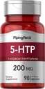 Piping Rock 5-HTP Suplemento TEN 200mg ANTE 90 Capsules TEN 5-Hydroxytryptophan Silencio Griffonia Simplicifolia Extracto No-GMO, Sin gluten