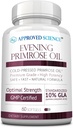Aceite de la noche de ciencia aprobado - Fuerza máxima - Cold Presionado - 10% GLA - Saldo hormonal, Skin and Heart Health - 60 Softgels - All Natural