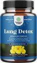 Lung Detox Mullein Leaf Capsules - Purifying Mullein Lung Cleanse Complex with NAC Quercetin & Cordyceps Extracts - Leaf Herb Respiratory Supplement for Sinus Immunity & Breathing Support 60ct