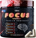 Suplemento Nootropic Strongest - Ingredientes respaldados clínicamente hechos en EE.UU. - Dosis respaldadas científicamente - Suplemento para la Fog cerebral - AlphaGPC, Lions Mane, Rhodiola y Más 10:1 90 cápsulas