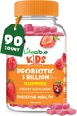 Probióticos Lifeable para niños Gummies ← 50mg (5 billón) ← Gran Tasting Kids Probióticos Gummies  durable for Gut Health and Immune Support ← Kids Probiotic Gummies for Boys and Girls TEN 90 Gummies