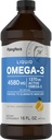 Piping Rock Omega 3 Fish Oil Líquido Suplemento Silencio 16 Fl Oz ← Mercurio Libre Silencio Lemon Flavor Silencio 1370 mg Active Omega-3 Silencio para Hombres y Mujeres Silencio No Gluten Libre