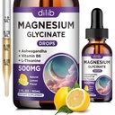 Magnesium Glycinate Suplemento, Magnesium Liquid Drops with Magnesium Glycinate 500mg Vitamin B6, Ashwagandha, L - Theanine, Chamomile -Support Stress Relief, Bone, Muscle, Mood Vegan